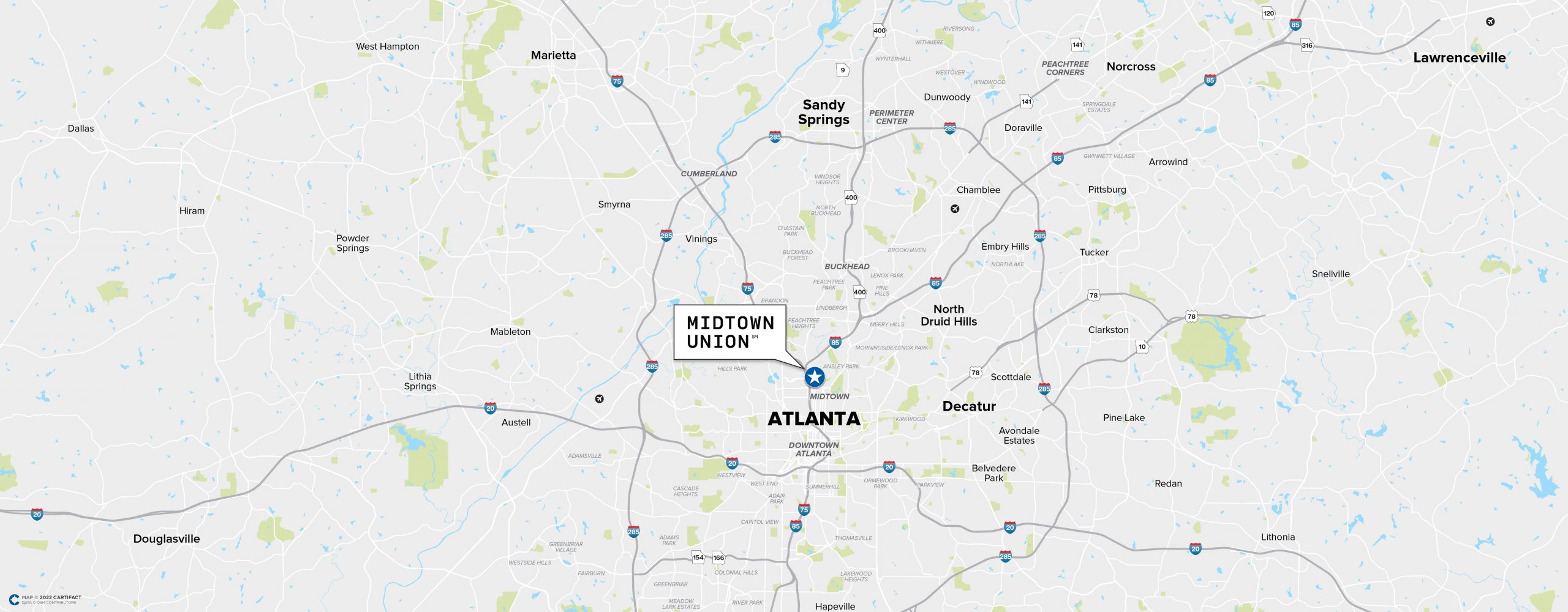 Midtown Union location map
