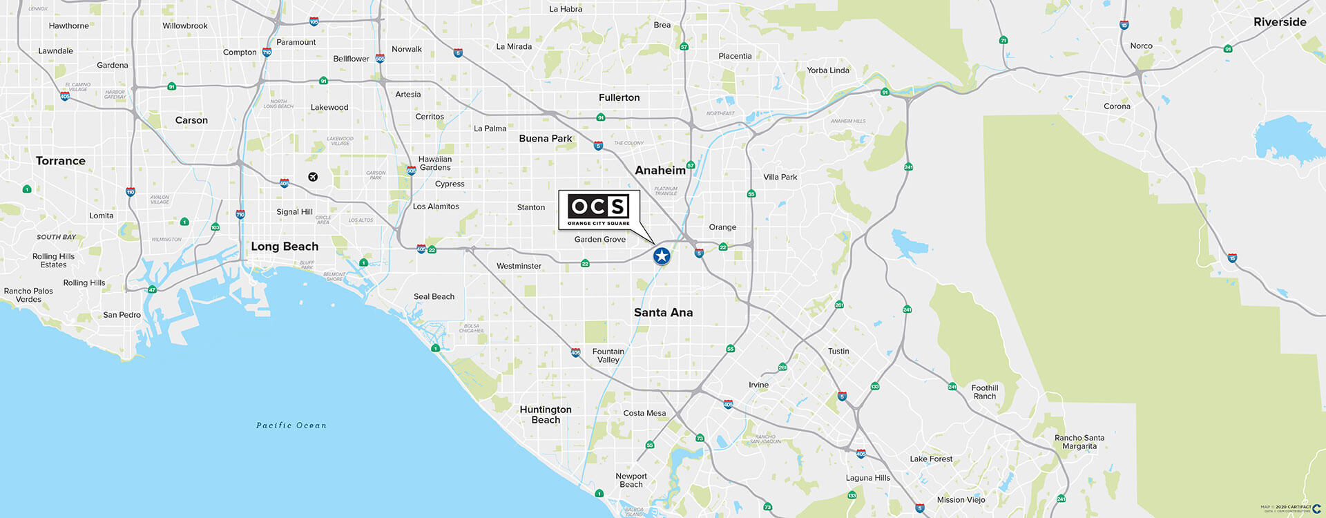 Orange City Square location map
